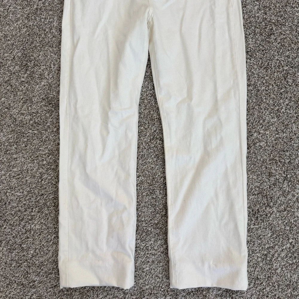 LOFT NWT High Rise Full length Straight Jeans In Popcorn Size 28 - Picture 4 of 9